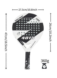 ShebSheb Padel Racket-Carbon Fiber Light EVA Core Memory Foam Paddle Racquet For Sport Exercise Workouts Entertainment  - Image 5