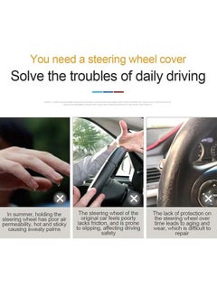 HY Car Steering Wheel Cover, SYOSI Non-Slip, Elastic, Steering Wheel Cover for Men and Women, Universal Fit 15 Inches Cars, Vehicles, SUVs  - Image 4