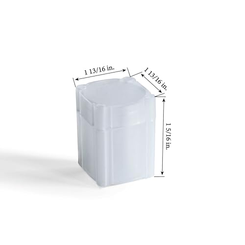 LIGHTHOUSE - Square Coin Tubes - Convenient Push Top, Virtually Unbreakable, Acid Free and Archival Quality - Coin Tubes for US Half Dollars, 100 Pack - Image 5