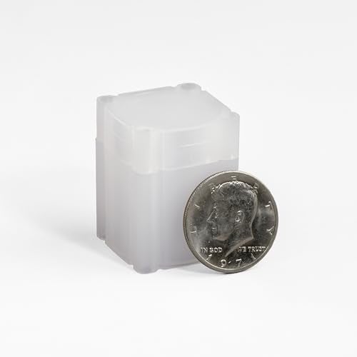 LIGHTHOUSE - Square Coin Tubes - Convenient Push Top, Virtually Unbreakable, Acid Free and Archival Quality - Coin Tubes for US Half Dollars, 100 Pack - Image 2