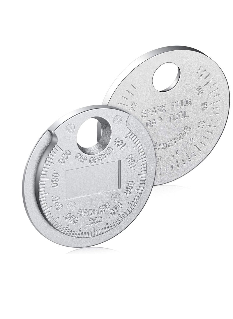 KASTWAVE Spark Plug Tool, KASTWAVE Spark Plug Gauge Measuring Tool Wire Spark Plug Gauge Tool Scaled from 0.020 to 0.100 Inch Spark Plug Gapping Tool Spark Plug Gauge Gap Tool Spark Plug Adjustment Tool  - Image 1