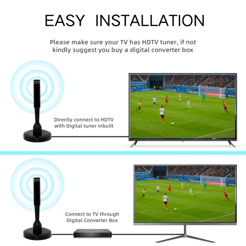 Universal 4K 300 Mile TV Antenna 360 Degree HDTV No Set Top Box Needed - Image 5