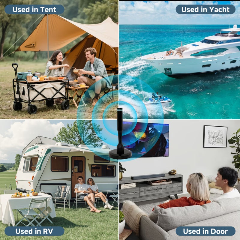 Universal 4K 300 Mile TV Antenna 360 Degree HDTV No Set Top Box Needed - Image 4