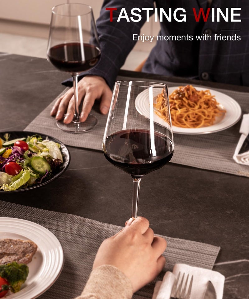 LUNA MANTHA Luna & Mantha Red Wine Glasses Set Of 4  Crystal Wine Glasses With Stem  Hand Blown 17Oz  Perfect For Red White Gift Packaging For Daily Use  Wedding  Birthday - Image 4