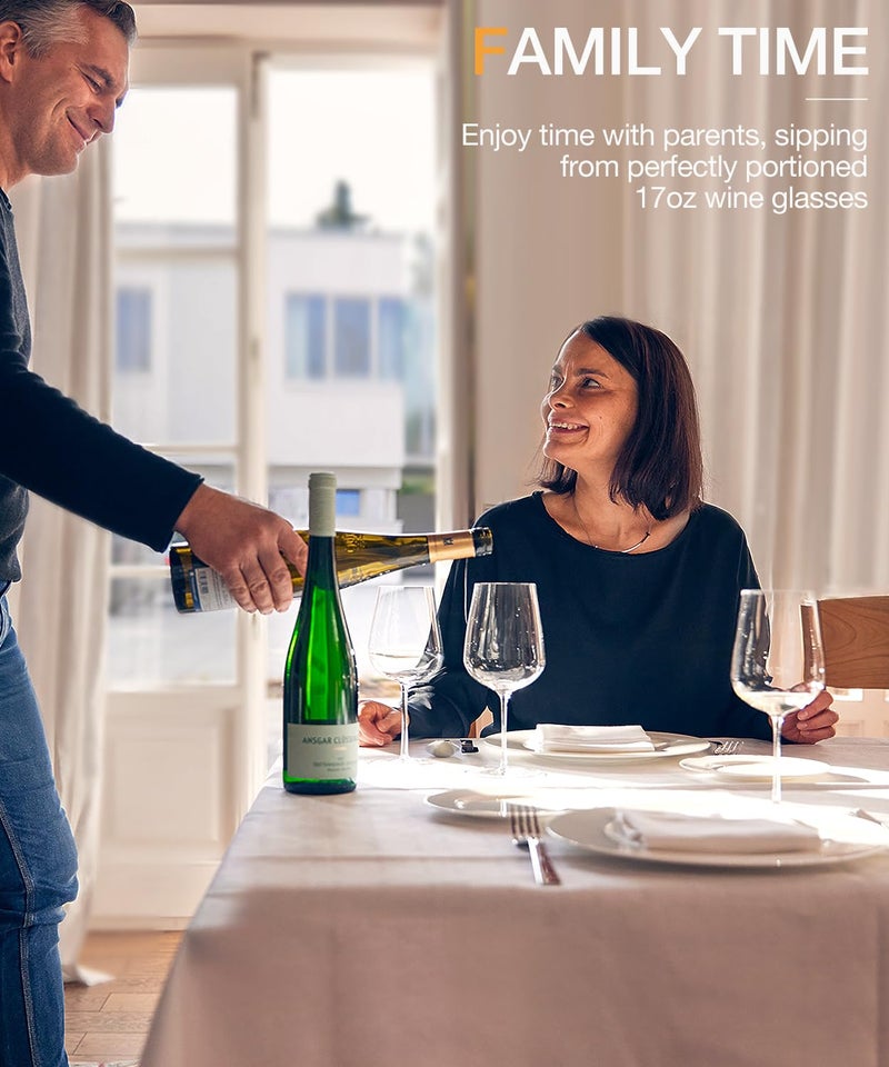 LUNA MANTHA Luna & Mantha Red Wine Glasses Set Of 4  Crystal Wine Glasses With Stem  Hand Blown 17Oz  Perfect For Red White Gift Packaging For Daily Use  Wedding  Birthday - Image 2