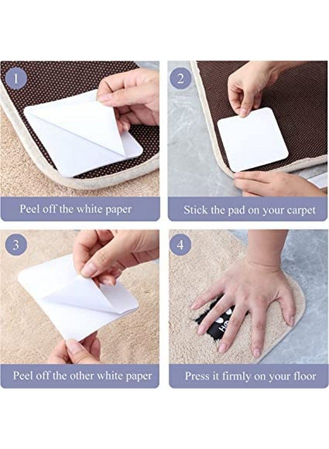 Agabani Microfiber Non-Slip Rug Grippers Pads For Area Rectangular Shape Rug And Carpet ?10Pcs Adhesive Hook And Loop To Prevent Carpet Movement And Curling (Grey) - Image 4