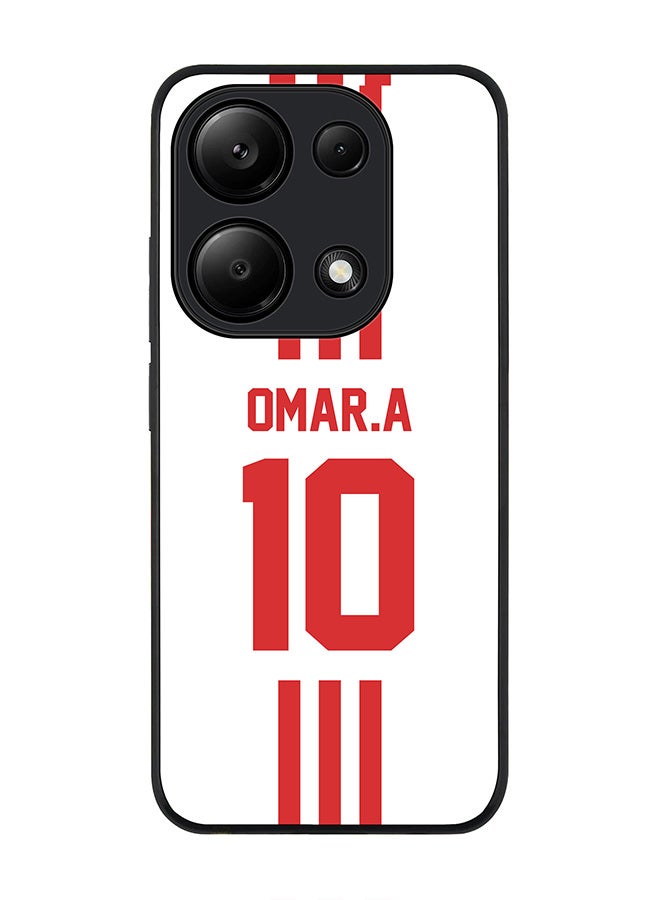 Stylizedd Rugged Black Edge Case for Xiaomi Redmi Note 13 Pro 4G / Xiaomi Poco M6 Pro 4G, Slim Case Cover- Football Team - UAE, Player Name - Omar.A - Image 1