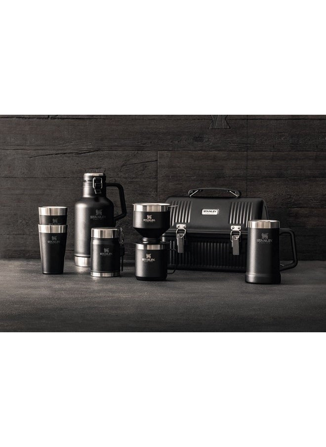 Stanley - Stanley Classic Lunch Box 10 qt | Vintage Metal Lunchbox | Durable Meal Container with Handle and Latch | Stores Food, Drinks, Thermos, Water Bottle | Matte Black - Image 1
