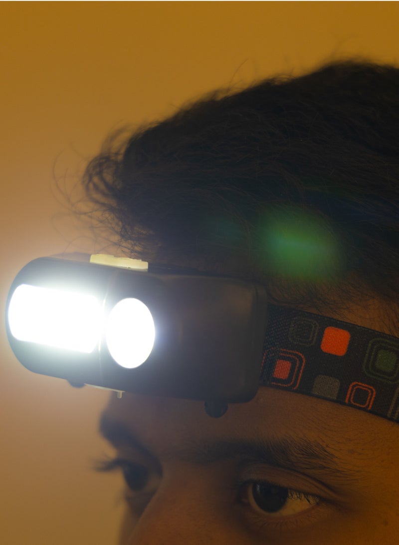 KRYPTON Double Headlight, Lithium Battery, 3W LED Light, KNHL5400 | 3W Cob Light | 5hrs Working | Headlight for Kids &Adults for Running Fishing Camping | Durable Light - Image 3