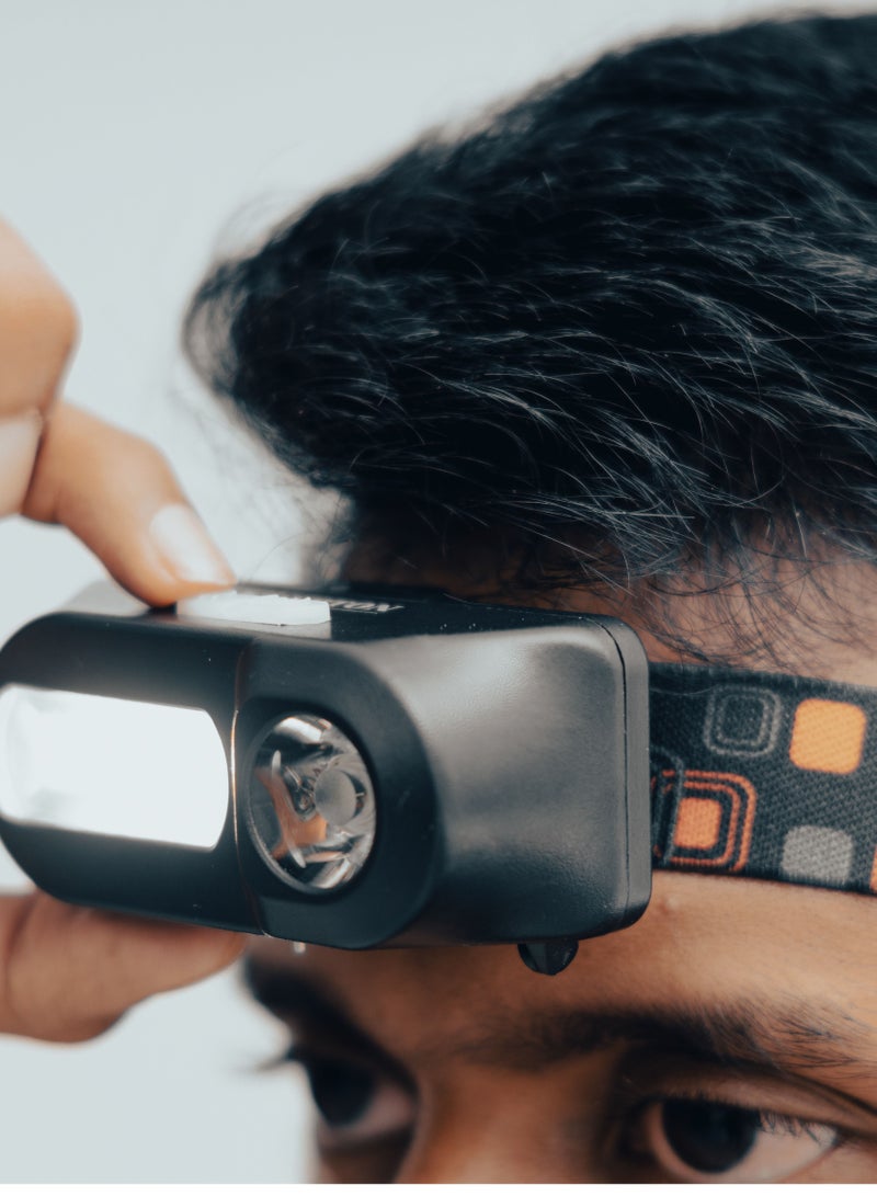 KRYPTON Double Headlight, Lithium Battery, 3W LED Light, KNHL5400 | 3W Cob Light | 5hrs Working | Headlight for Kids &Adults for Running Fishing Camping | Durable Light - Image 4