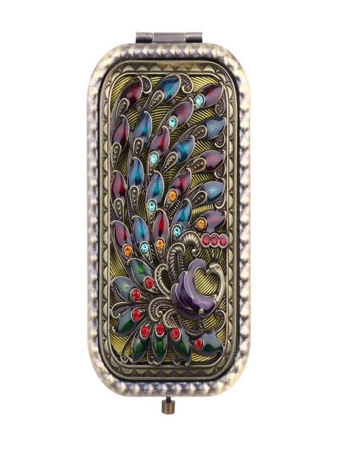 Beaupretty Retro Pocket Makeup Mirror Double-Sided Foldable Compact Mirror for Travel Shopping Outdoor Use High Definition Surface Women - Image 1