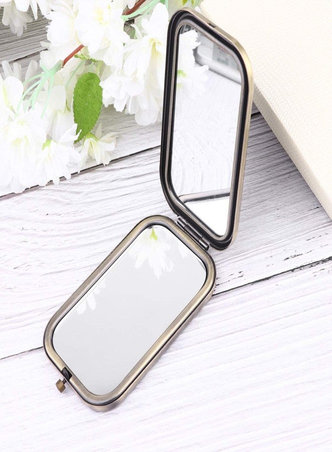 Beaupretty Retro Pocket Makeup Mirror Double-Sided Foldable Compact Mirror for Travel Shopping Outdoor Use High Definition Surface Women - Image 5