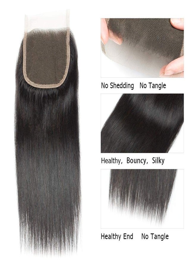 Kabello Free Part 4x4 Virgin Human Hair Topper/Closure For Women 20” Brown Pack Of 1 - Image 3