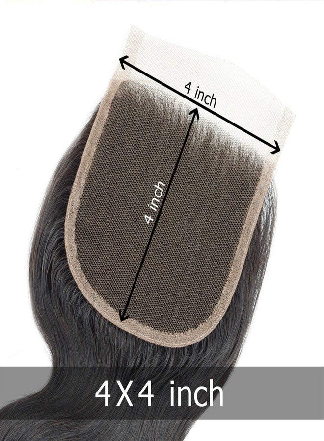 Kabello Free Part 4x4 Virgin Human Hair Topper/Closure For Women 20” Brown Pack Of 1 - Image 2