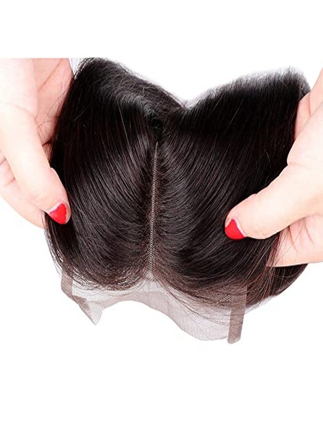 Kabello Free Part 4x4 Virgin Human Hair Topper/Closure For Women 20” Brown Pack Of 1 - Image 5