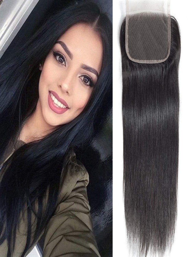 Kabello Free Part 4x4 Virgin Human Hair Topper/Closure For Women 20” Brown Pack Of 1 - Image 1