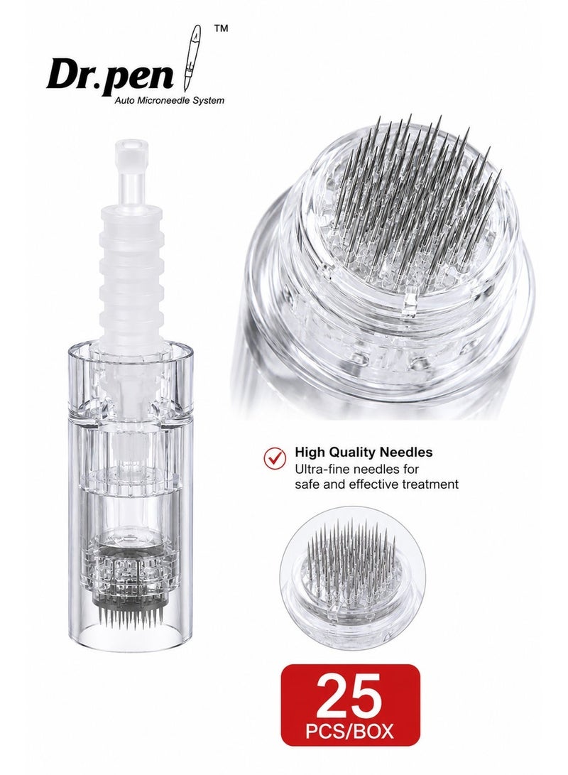 Dr.Pen 12-Pin Replacement Microneedling Cartridges, Derma Pen Needle Heads Compatible with Ultima M5, M7, MYM & N2, 25-Piece Pack, 8 cm Length - Image 3