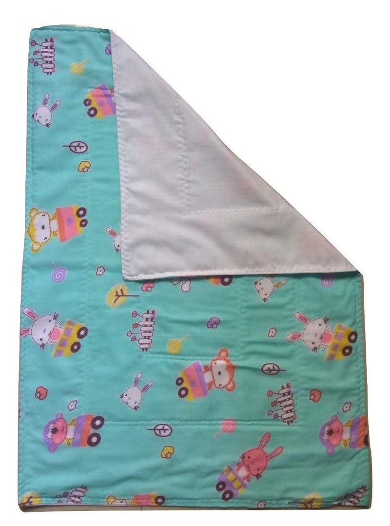 Peubud Pure Cotton Sheets for Babies/Changing Sleeping Mat -Pack of 2 (Multicolor) (610.0mm L X 457.0mm W) - Image 4