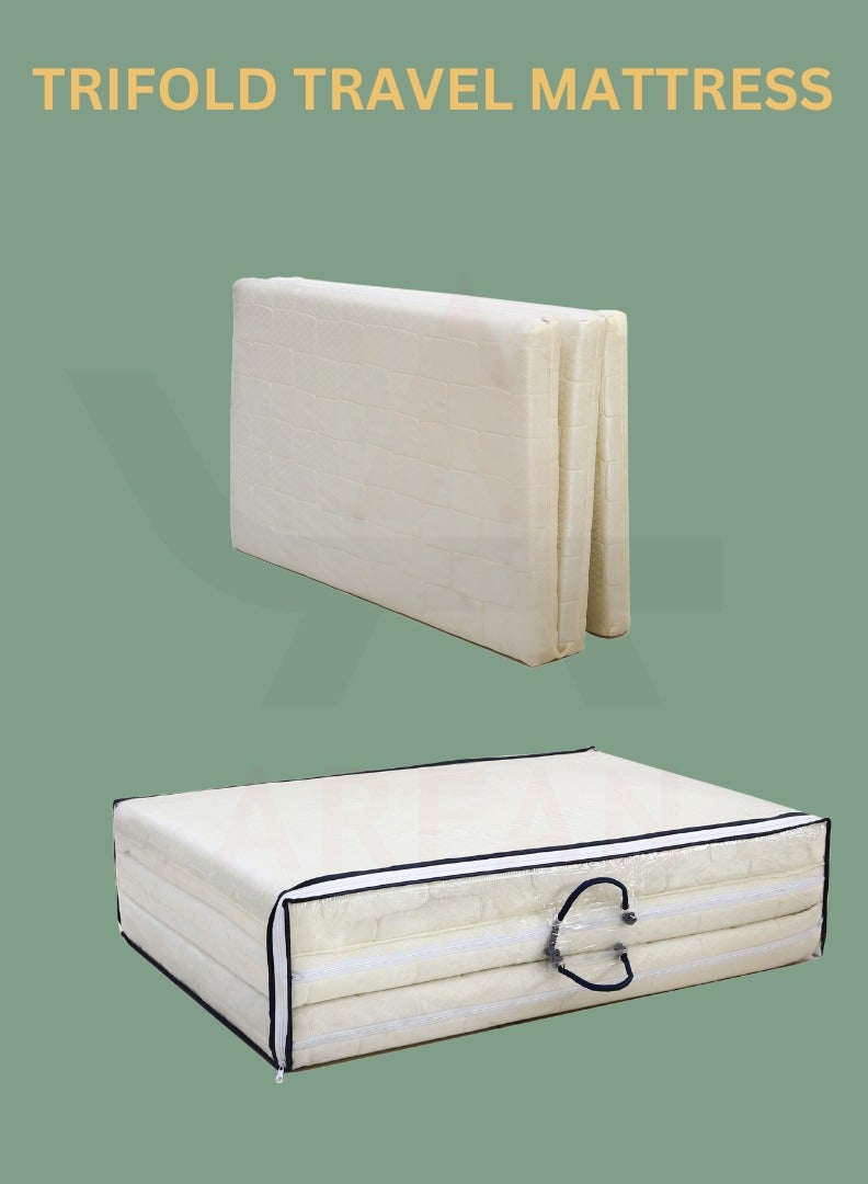 AFT Tri-fold Single Size Mattress a High-Density Orthopedic Rebounded Mattress Made from A Good Quality Foam Material. Premium Quality Single Use Mattress for Superior Comfort and Durability 180 cm*90 cm*7 cm (Arfan)  - Image 4