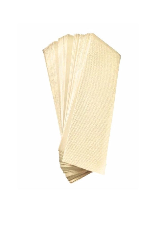 Nidy® Disposable Non-Woven Wax Strips Skin Body Facial Hair Removal Bikini Waxing Strips Fabric for Women Men Arms Legs Underarm Hair Removal Plain Waxing Strips Beige Color 60Pcs - Image 2