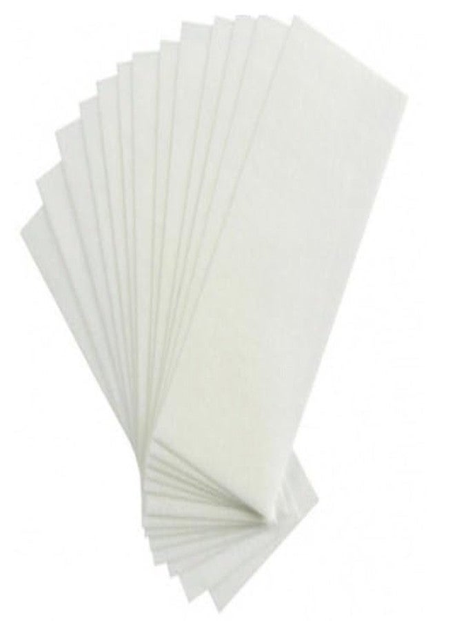 Nidy® Disposable Non-Woven Wax Strips Skin Body Facial Hair Removal Bikini Waxing Strips Fabric for Women Men Arms Legs Underarm Hair Removal Plain Waxing Strips Beige Color 60Pcs - Image 1