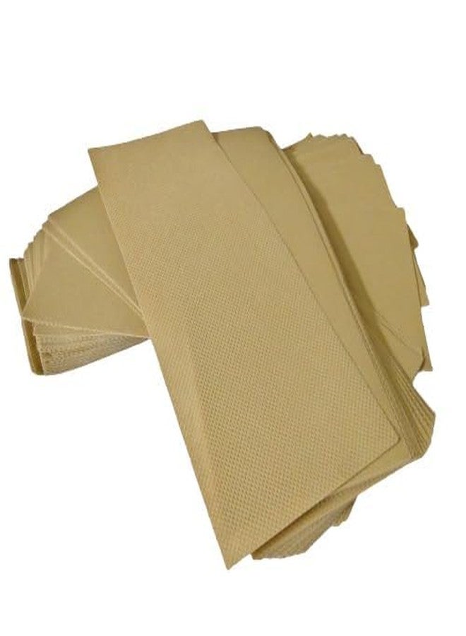 Nidy® Disposable Non-Woven Wax Strips Skin Body Facial Hair Removal Bikini Waxing Strips Fabric for Women Men Arms Legs Underarm Hair Removal Plain Waxing Strips Beige Color 60Pcs - Image 5