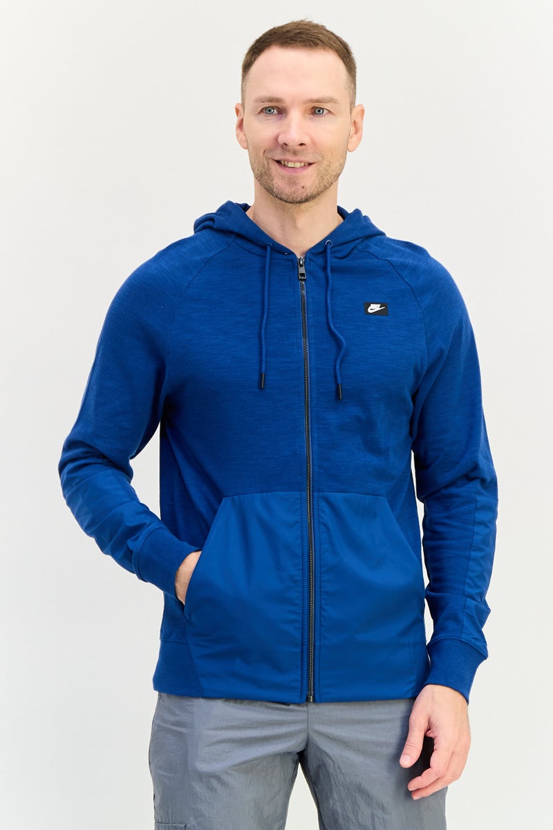 Nike Men Sportswear Fit Long Sleeve Outdoor Hoodies, Blue - Image 1