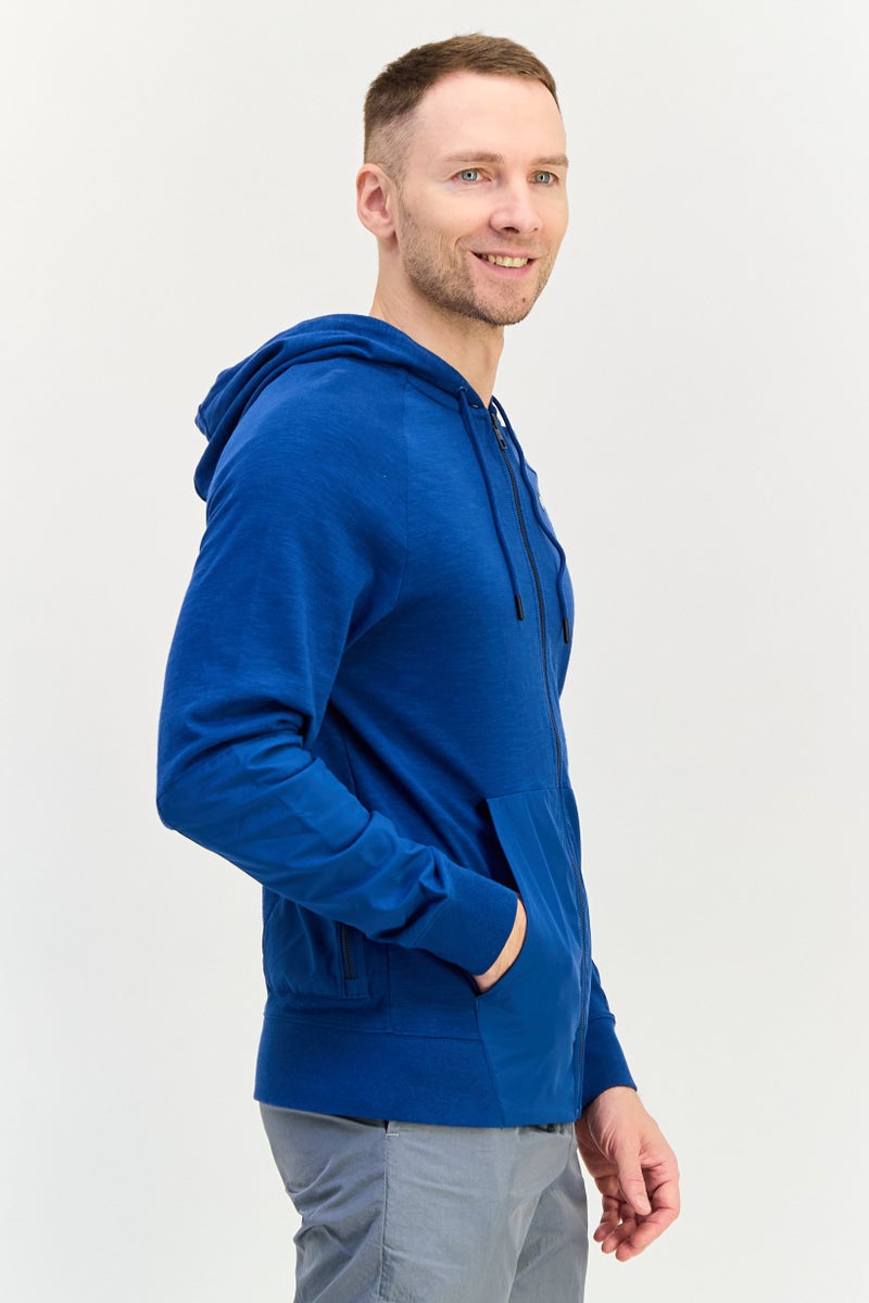 Nike Men Sportswear Fit Long Sleeve Outdoor Hoodies, Blue - Image 2