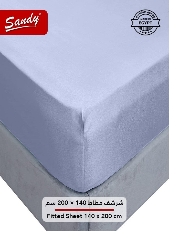 ساندي طقم شراشف سرير ساندي فاخر بجودة الفنادق شرشف مسطح وشرشف مطاط مع أغطية وسائد، طقم من أربعة قطع، شديد النعومة وجيد التهوية وبارد, مقاس نفر ونص دبل (205 × 243 سم & 140 × 200 +30 سم), سماوي - Image 5
