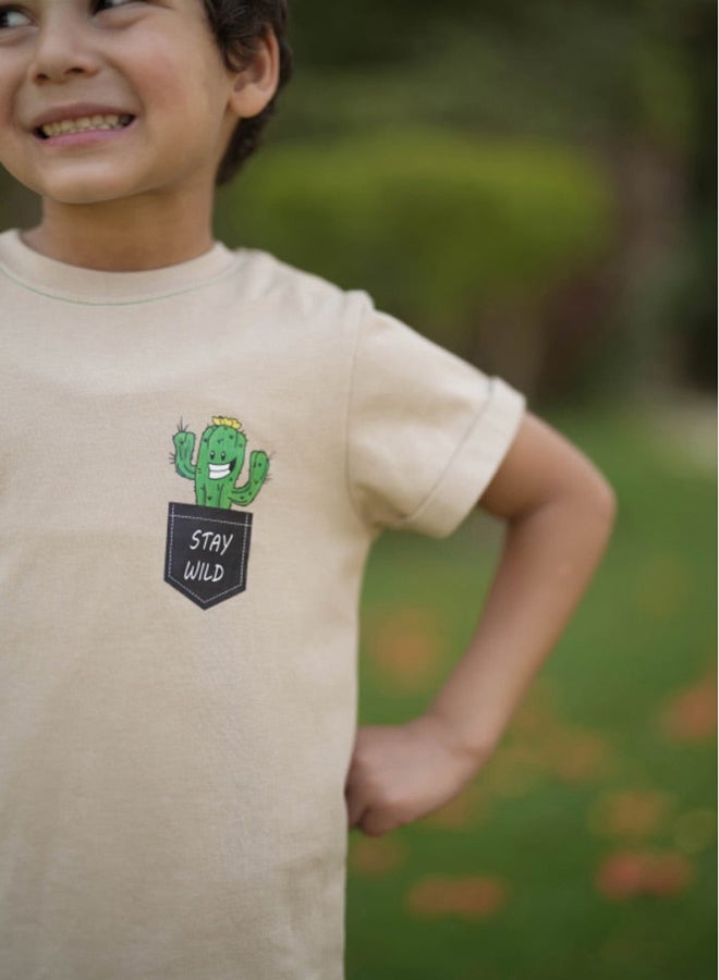 كاكتوس تي شيرت جيب حاد - Image 2