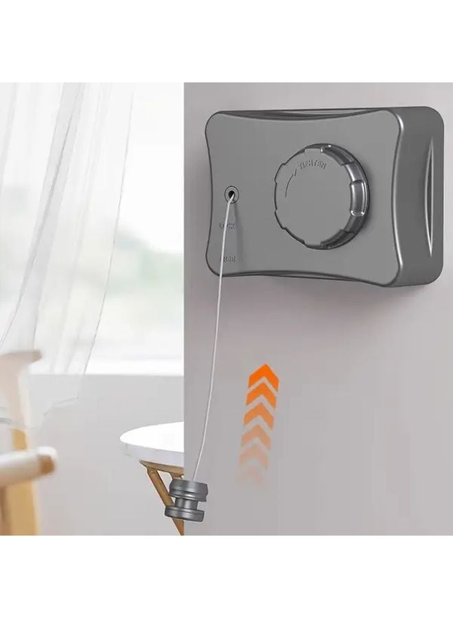 White Retractable Clothesline 7 28inch Invisible Drying Rack for Bathroom Balcony - Image 3