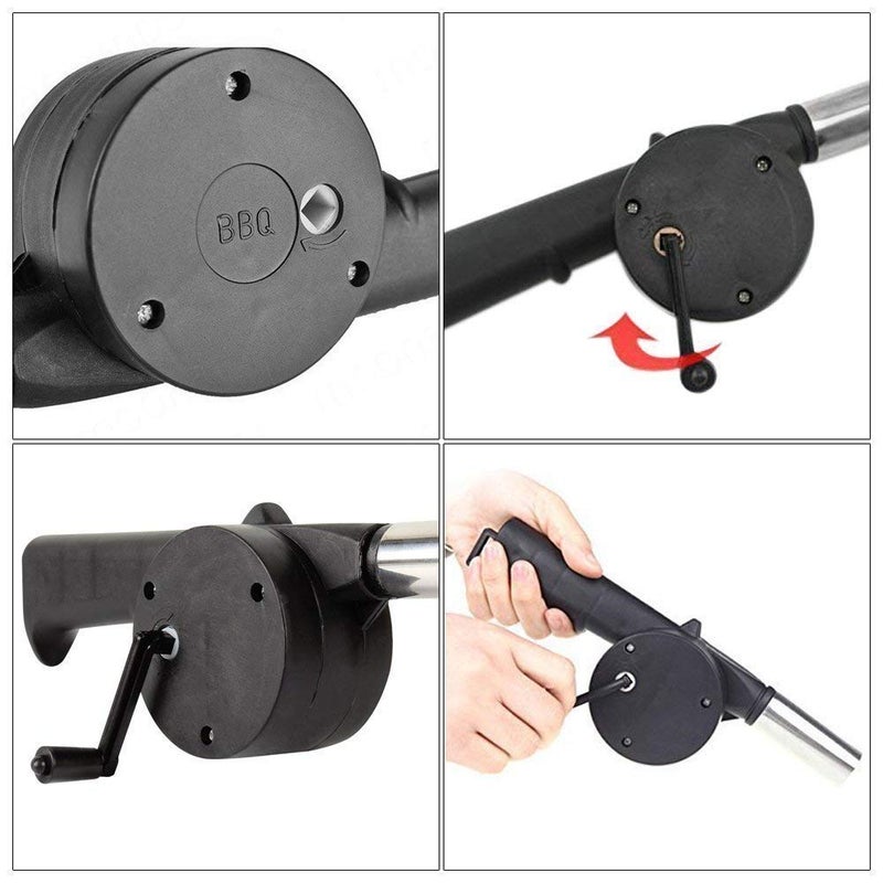 Citaaz Citaaz Folding Portable Outdoor Barbeque Charcoal BBQ Grill Oven Stainless Steel Stick Wooden Stick Silicon Brush - Image 2