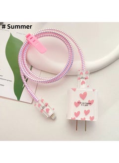 Applicable To Apple 20w5 Charging Head Protective Cover Data Line Protection Charger Cartoon Bite Anti-Break Transparent-Specifications:Apple 20w 5 Set