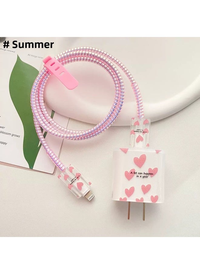 Generic - Applicable To Apple 20w5 Charging Head Protective Cover Data Line Protection Charger Cartoon Bite Anti-Break Transparent-Specifications:Apple 20w 5 Set - Image 1