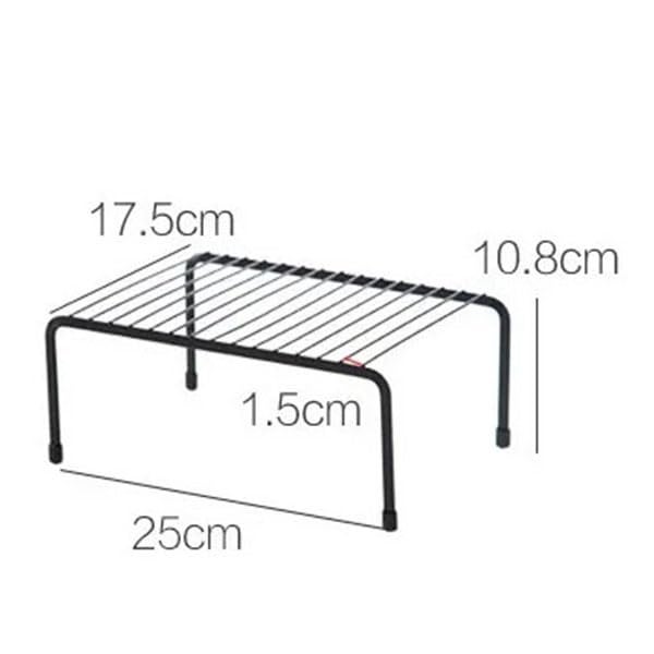 Smart Saver Kitchen Cabinet Storage Shelf Rack/rubber Feet - Steel Metal - Rust Resistant Finish - Cups, Dishes, Cabinet & Pantry Organization (2, Black) - Image 2