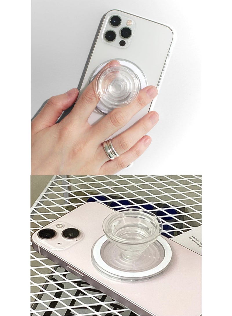 Transparent Brown Airbag Holder Mobile Phone Grip Mobile Phone Holder, Compatible With Wireless Charging - Image 3