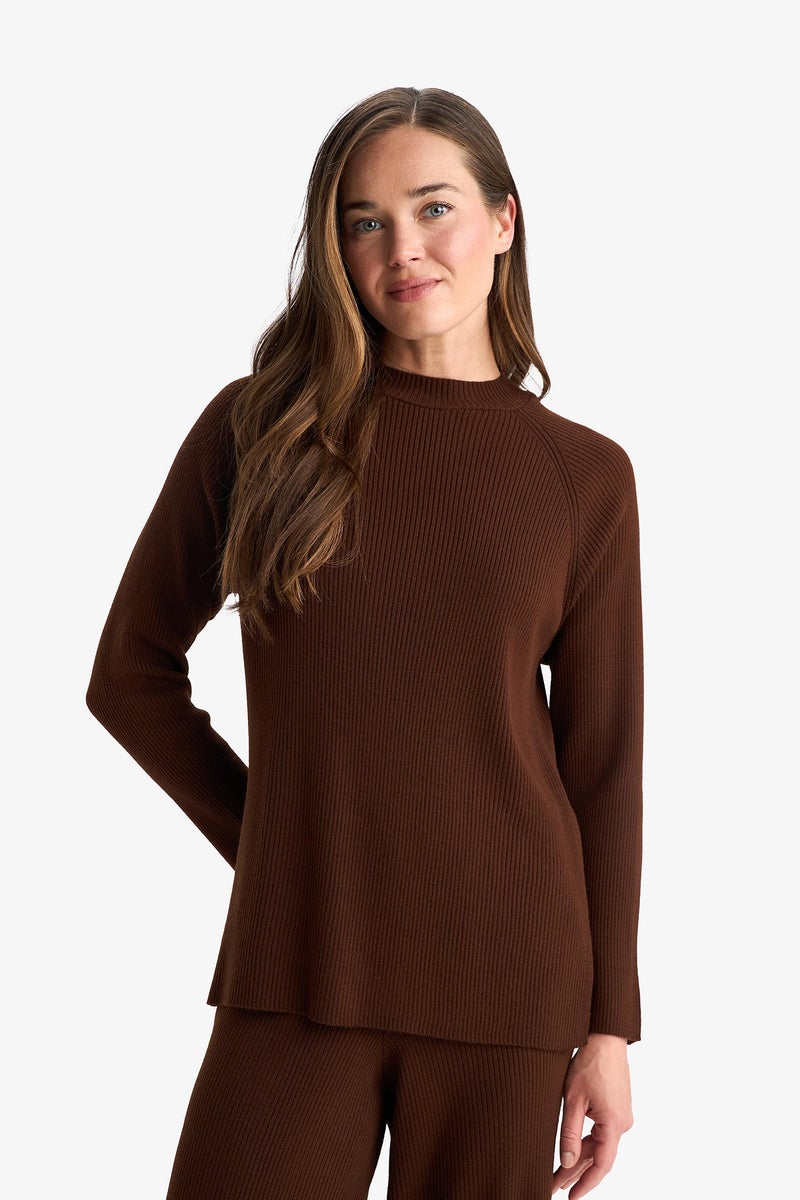 ديفاكتو بلوفر تريكو قصة عادية برقبة مستديرة - Image 3