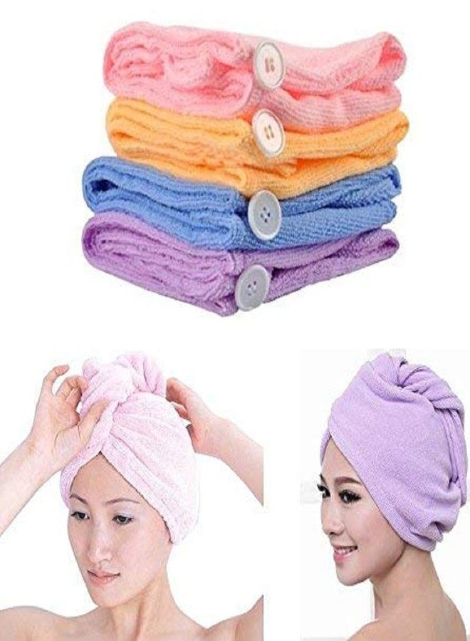 N M Z Hair Towel Wrap Absorbent Towel Hair-Drying Bathrobe Magic Hair Warp Towel Super Drying Microfiber Bath Towel Hair Cap (Multicolour, 1 pc) - Image 1