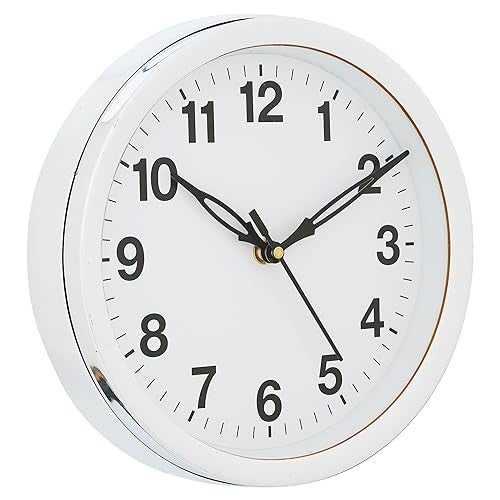 Webelkart Antique Plastic Wall Clock for Home and Office Decor/Office Wall Clocks/Wall Clock for Living Room/Diwali Decorations Items (Noiseless, 8 Inches (Gold) - Image 5