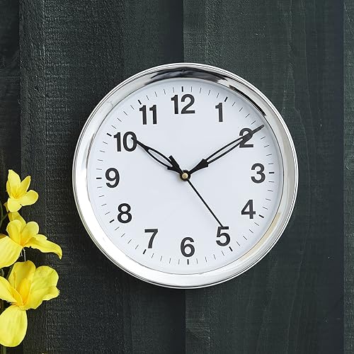 Webelkart Antique Plastic Wall Clock for Home and Office Decor/Office Wall Clocks/Wall Clock for Living Room/Diwali Decorations Items (Noiseless, 8 Inches (Gold) - Image 1