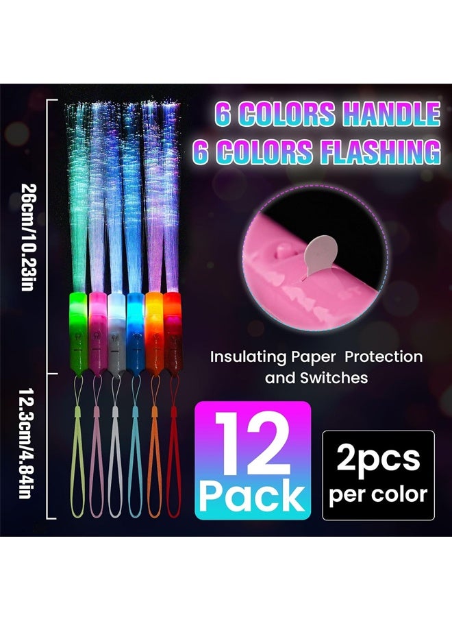 Halamodo 12 Pack Glow Sticks Toys Party Favors Supplies for Kids, Light Up Camping Essentials Games Fiber Optic Wand Sparklers Fireworks for Toddlers, Neon Accessories Decorations for Basket, Wedding, Birthday ﻿ - Image 4