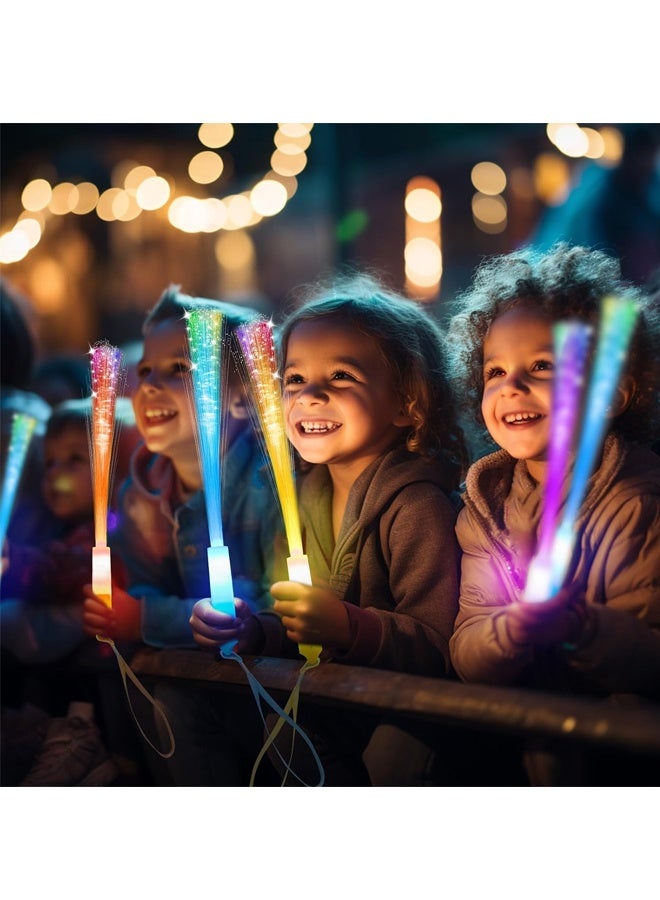 Halamodo 12 Pack Glow Sticks Toys Party Favors Supplies for Kids, Light Up Camping Essentials Games Fiber Optic Wand Sparklers Fireworks for Toddlers, Neon Accessories Decorations for Basket, Wedding, Birthday ﻿ - Image 2