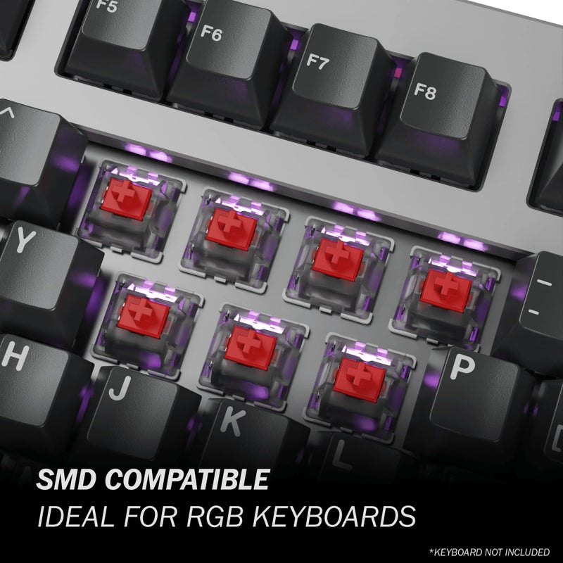 Gateron KS-9 RGB Mechanical MX Type Key Switch - Clear top (90 Pcs, Red) - Image 3