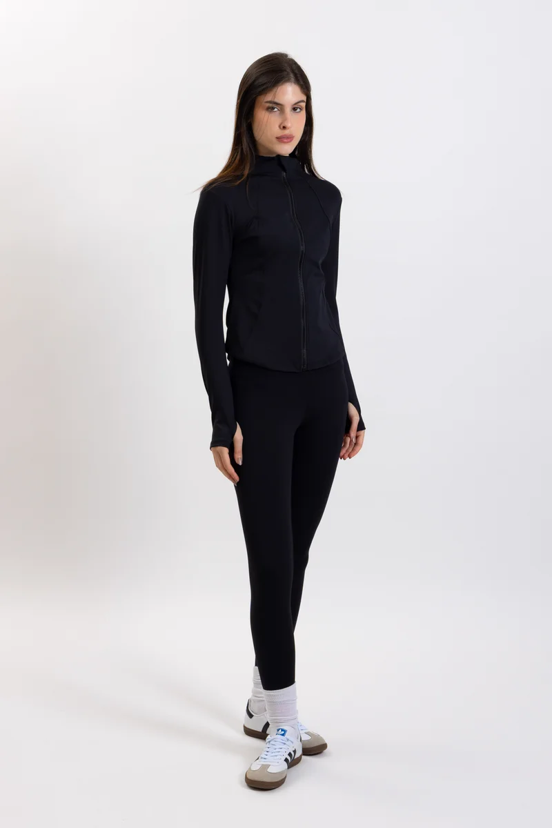 SHAPES DETAILED SCULPT ZIP-UP TOP