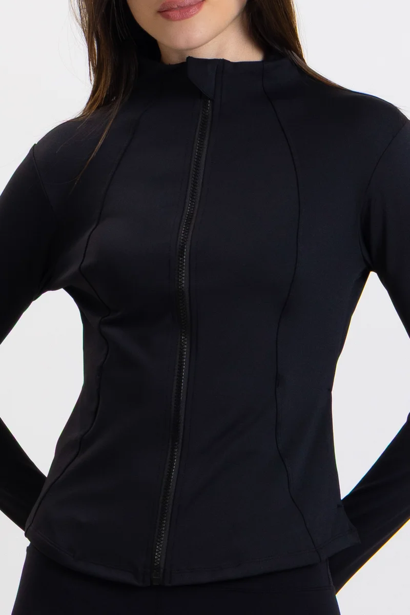SHAPES DETAILED SCULPT ZIP-UP TOP