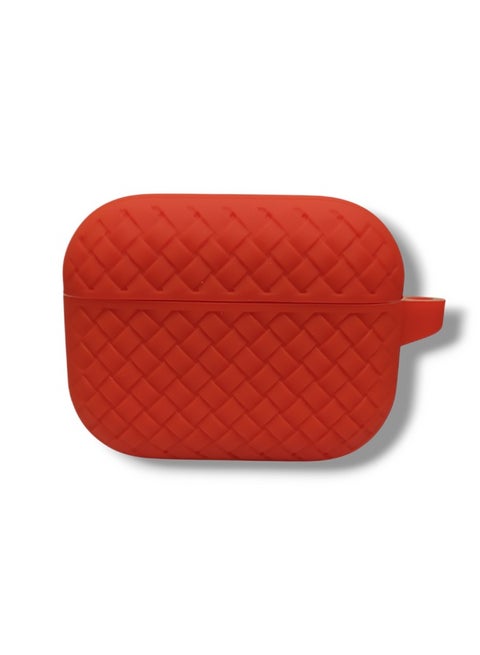 AirPods Pro 2 Silicone Case with Stylish Ribbed Design - Red