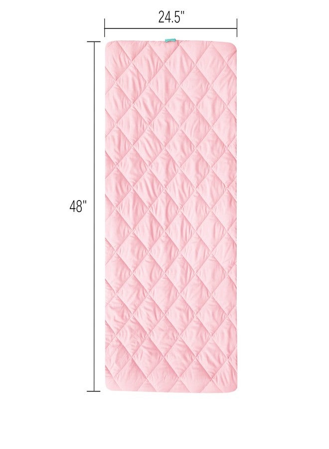 Biloban Sheet for Regalo My Cot Portable Toddler Bed, Joovy Travel Cot (Sheet Only, Bed not Included), Quilted Soft Padded Cover, Pink, 48''×24.5'' - Image 5