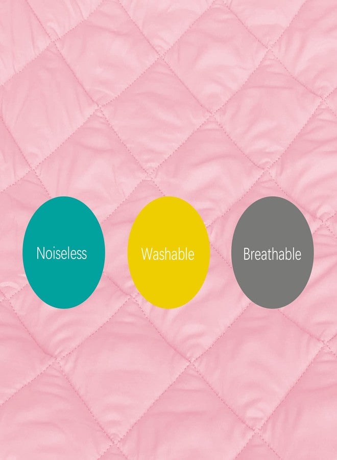 Biloban Sheet for Regalo My Cot Portable Toddler Bed, Joovy Travel Cot (Sheet Only, Bed not Included), Quilted Soft Padded Cover, Pink, 48''×24.5'' - Image 4