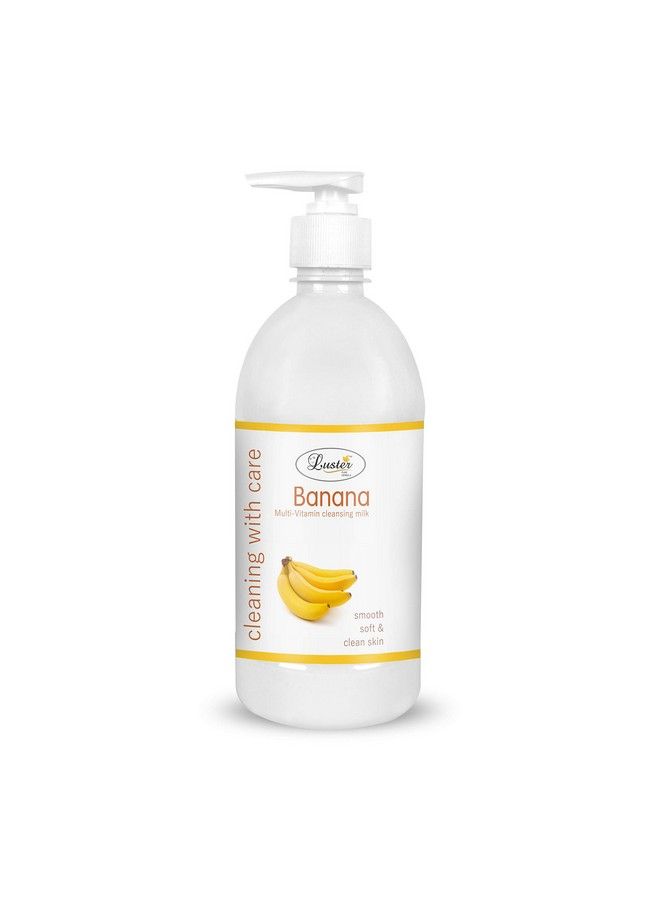 LUSTER Banana & Aloe Vera Cleansing Milk; 100% Natural; Smooth & Refreshing Skin; Facial Cleansing Milk; Makeup Remover Cleanser; Paraben Free 500Ml (Pack Of 2) - Image 3