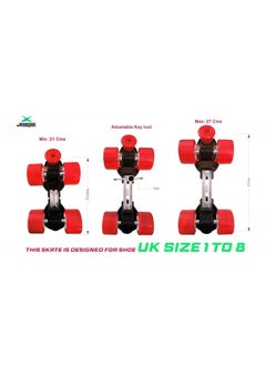 Jaspo Marshal Trainers Adjustable Roller Skates Combo (Skates + Helmet + Knee & Elbow Guards), For Age Group 6 To 14 Years, Academy & School Level Skating, Unisex_Youth, Speed_Wheel (Red)  - Image 4